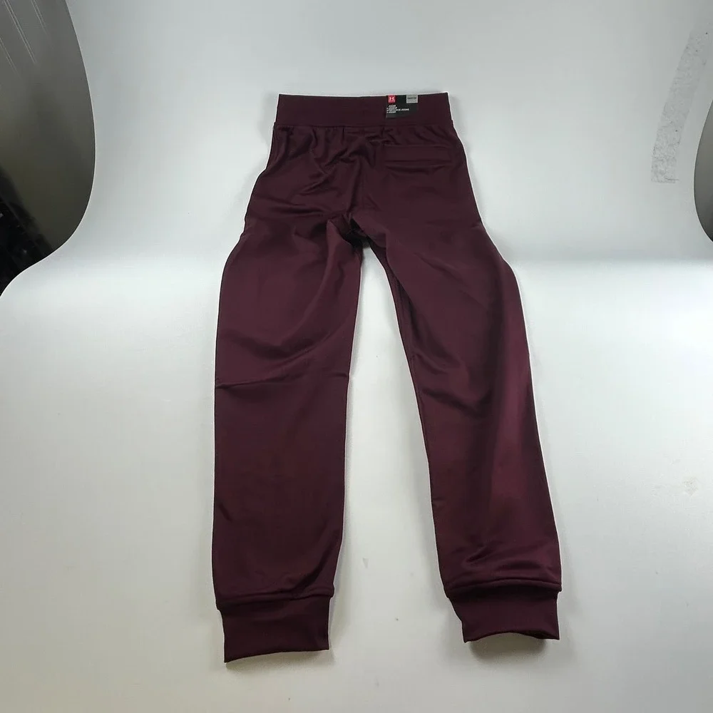 Under Armour Mens S Sportstyle Tricot Joggers Maroon Burgundy Pants NEW